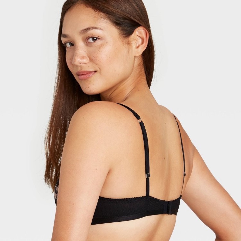 NWT Auden Women’s Lace Bralette Underwire Black - Picture 4 of 5
